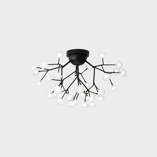 Minimalist LED Metal Flush Mount Ceiling Light for Living Room