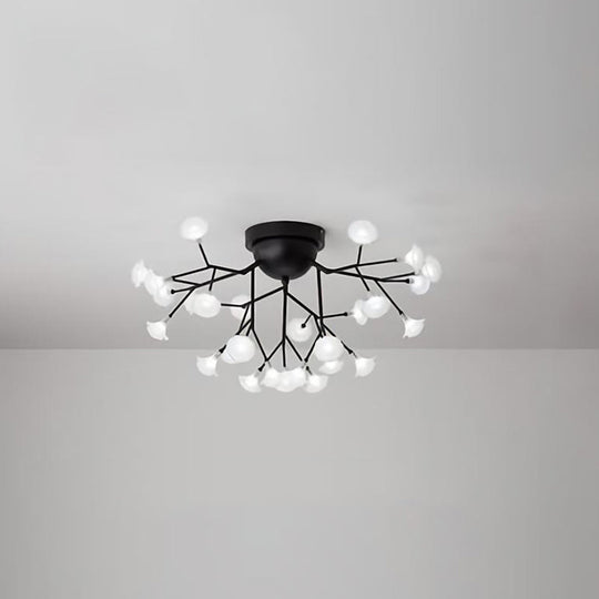 Minimalist LED Metal Flush Mount Ceiling Light for Living Room