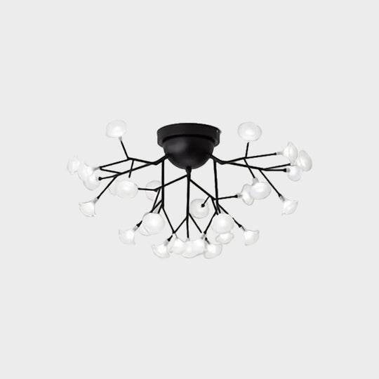 Minimalist LED Metal Flush Mount Ceiling Light for Living Room