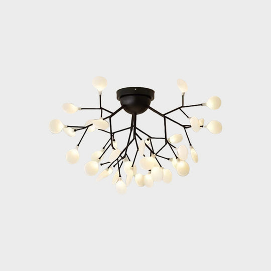 Minimalist LED Metal Flush Mount Ceiling Light for Living Room