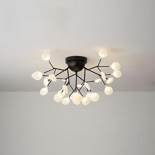 Minimalist LED Metal Flush Mount Ceiling Light for Living Room