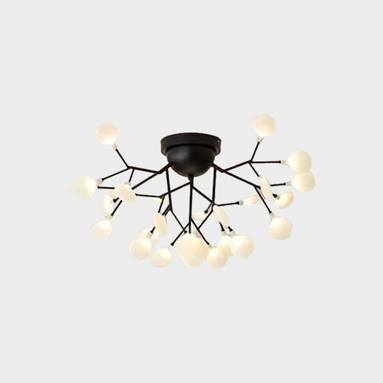 Minimalist LED Metal Flush Mount Ceiling Light for Living Room