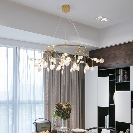 Modern Metal LED Dining Room Chandelier - Elegant Hanging Pendant Light