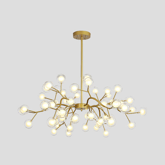 Modern Metallic Starburst Chandelier LED Pendant Light for Living Room