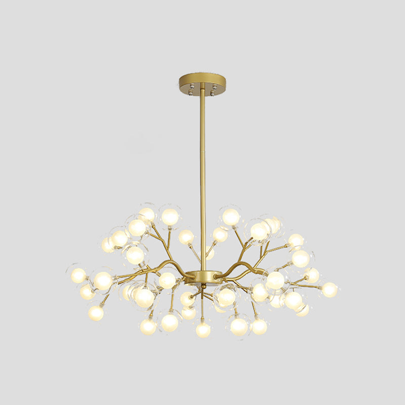 Modern Metallic Starburst Chandelier LED Pendant Light for Living Room