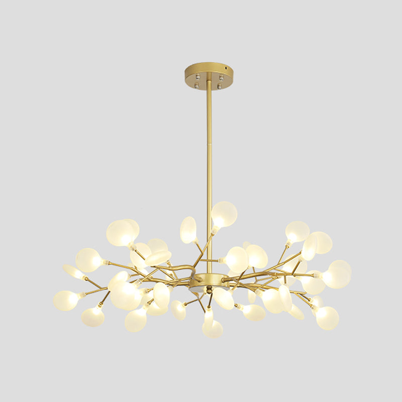 Modern Metallic Starburst Chandelier LED Pendant Light for Living Room