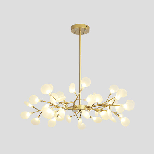 Modern Metallic Starburst Chandelier LED Pendant Light for Living Room