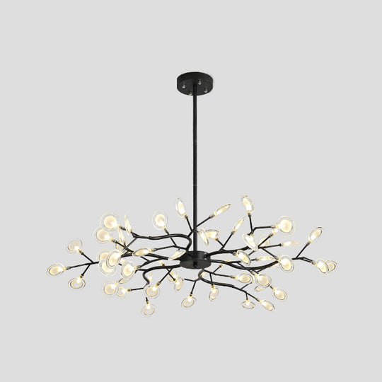 Modern Metallic Starburst Chandelier LED Pendant Light for Living Room