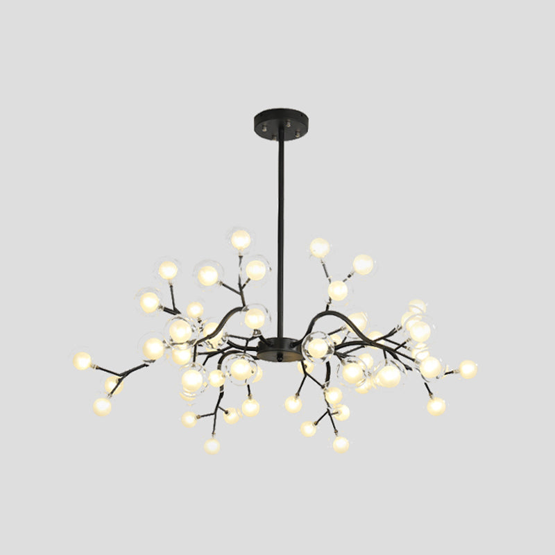 Modern Metallic Starburst Chandelier LED Pendant Light for Living Room