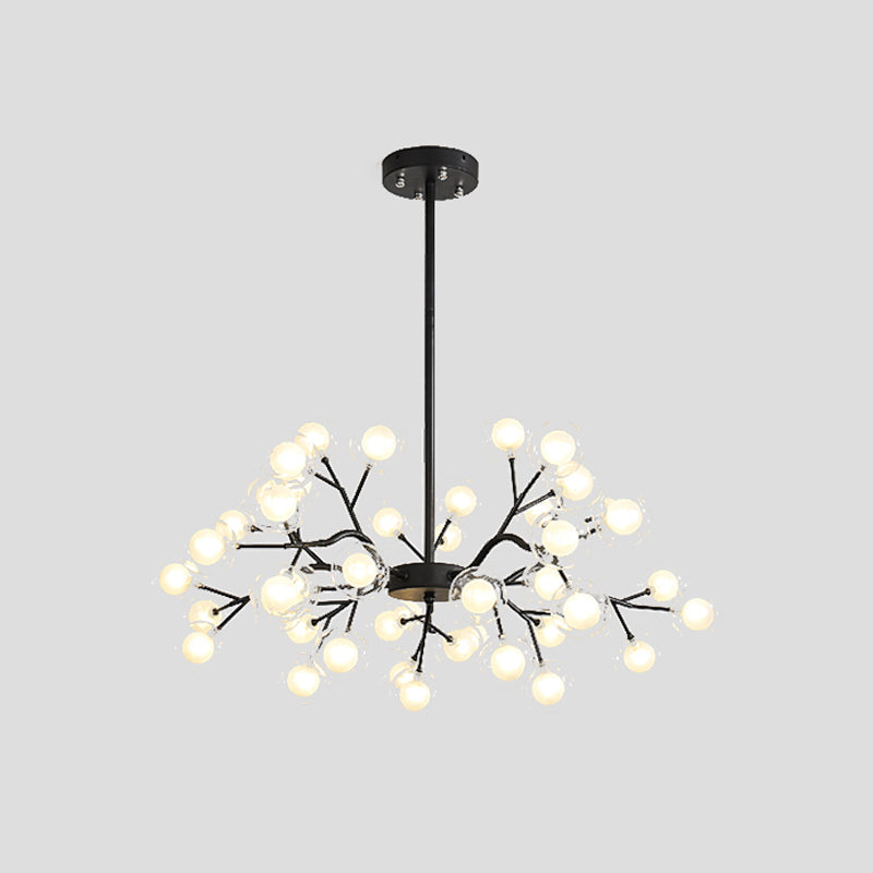 Modern Metallic Starburst Chandelier LED Pendant Light for Living Room