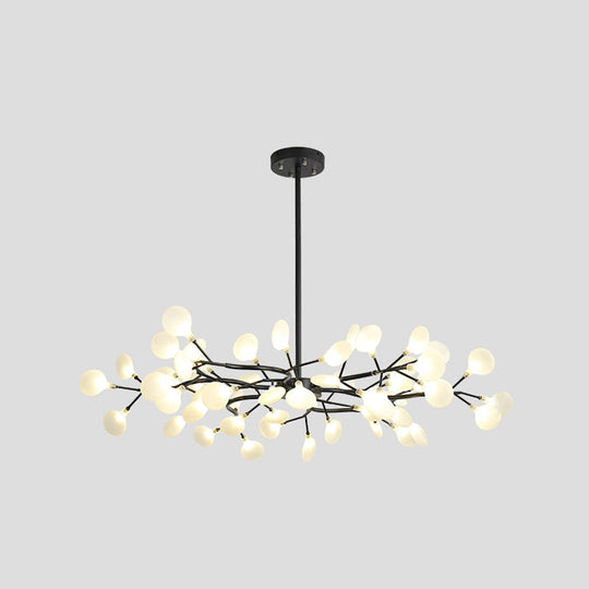 Modern Metallic Starburst Chandelier LED Pendant Light for Living Room