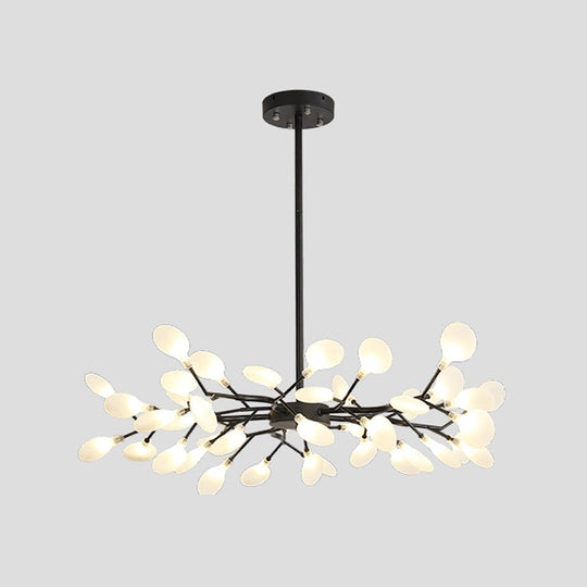 Modern Metallic Starburst Chandelier LED Pendant Light for Living Room