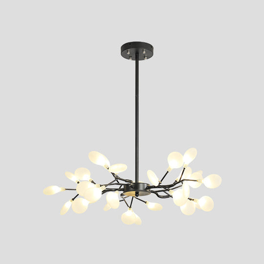 Modern Metallic Starburst Chandelier LED Pendant Light for Living Room