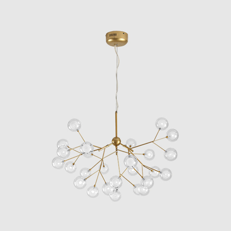 Modern Gold Sputnik Led Chandelier For Dining Room - Stylish Metal Pendant Fixture 27 / Bubble