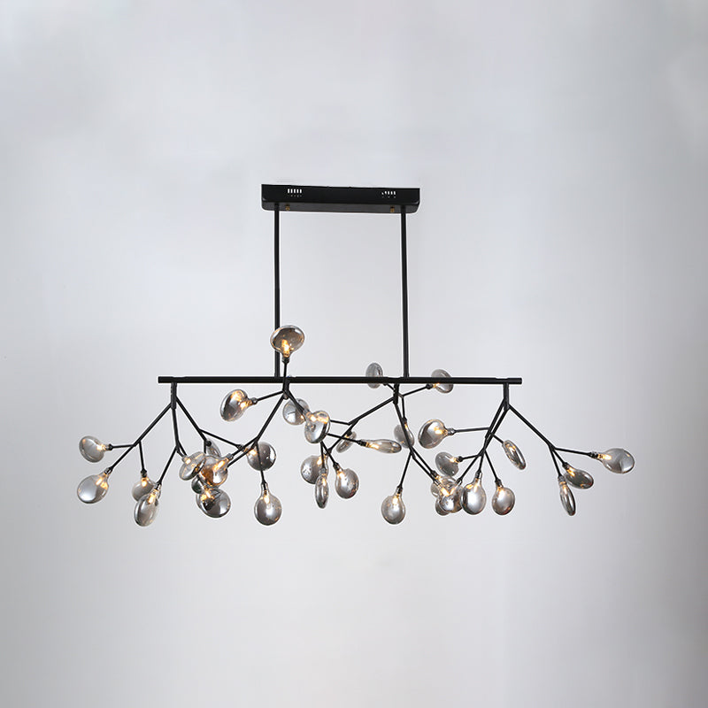 Contemporary Heracleum Island Pendant Light For Modern Dining Rooms 36 / Black