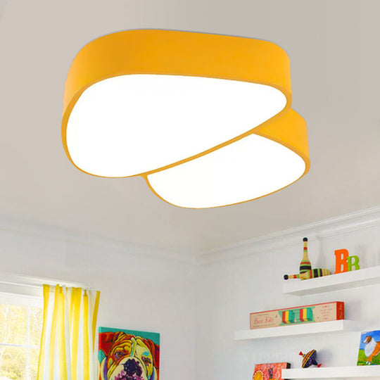 Modern Acrylic Led Mushroom Baby Ceiling Light - Lovely Flush Bedroom Lamp Yellow