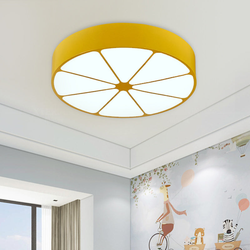 Modern Lemon Flat Ceiling Light For Kindergarten Classrooms