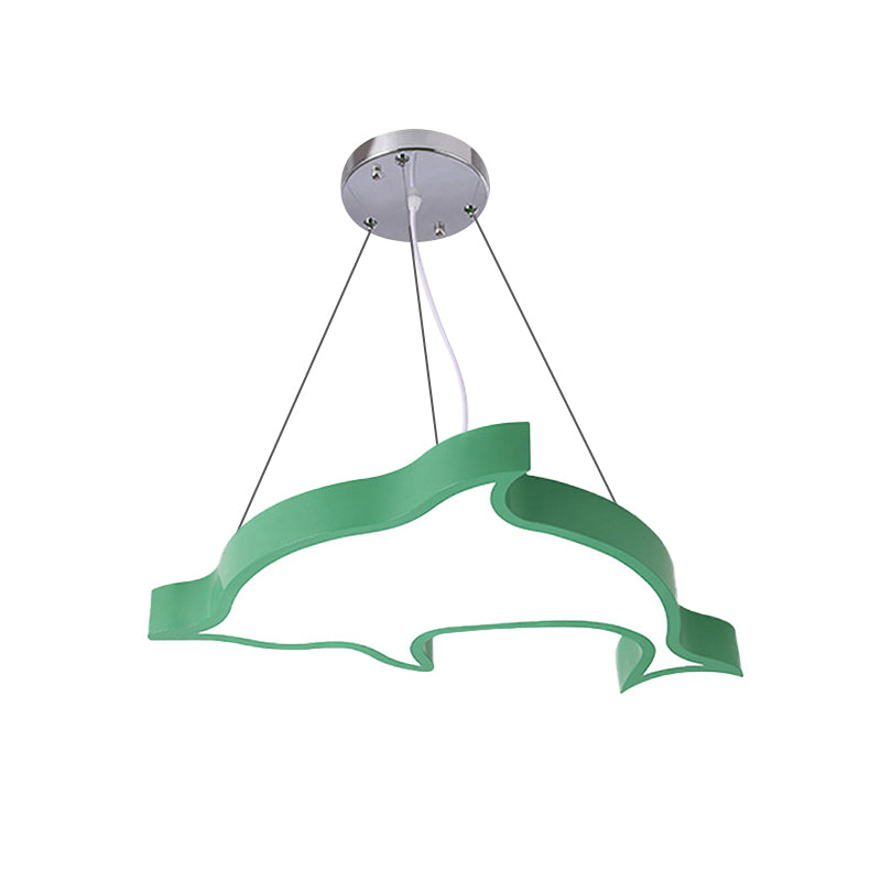 Cute Dolphin Pendant Light: Led Acrylic Ceiling For Hallway In Candy Colors