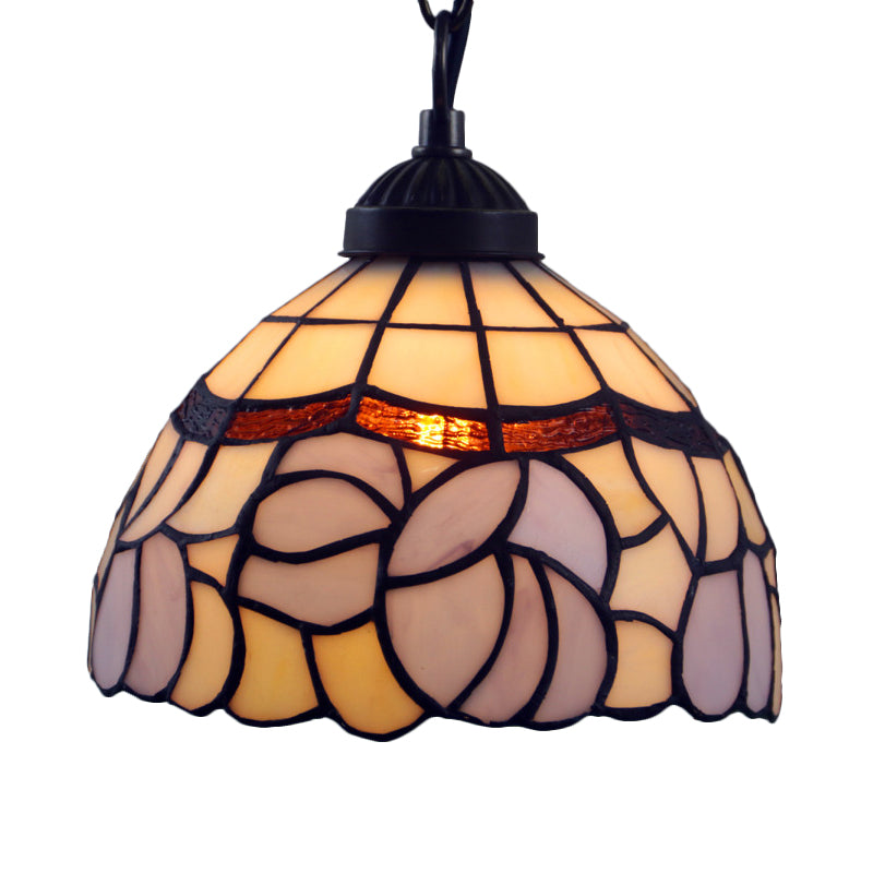 Mediterranean White Cut Glass Drop Pendant Light For Dining Room