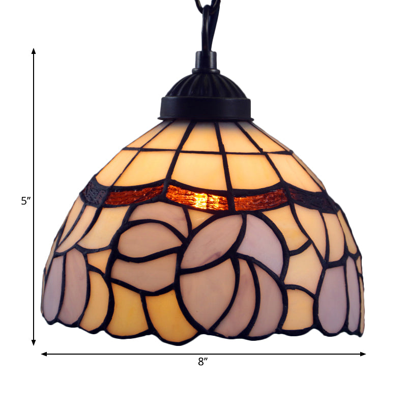 Mediterranean White Cut Glass Drop Pendant Light For Dining Room