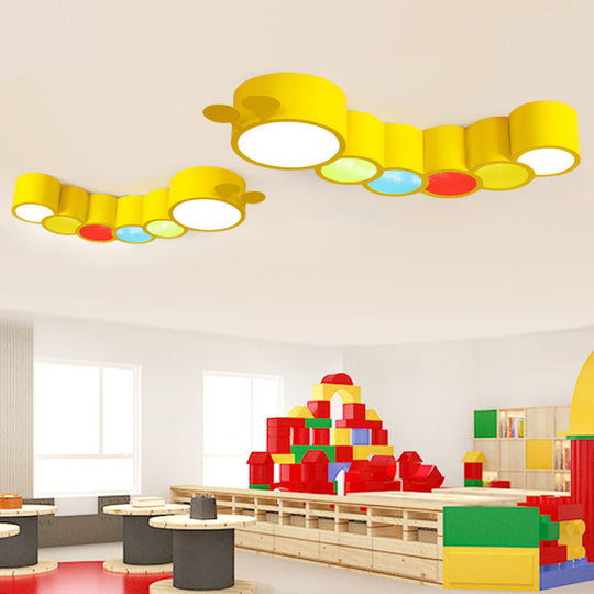 Modern LED Caterpillar Flush Mount Ceiling Light for Bedroom