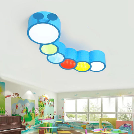 Modern LED Caterpillar Flush Mount Ceiling Light for Bedroom