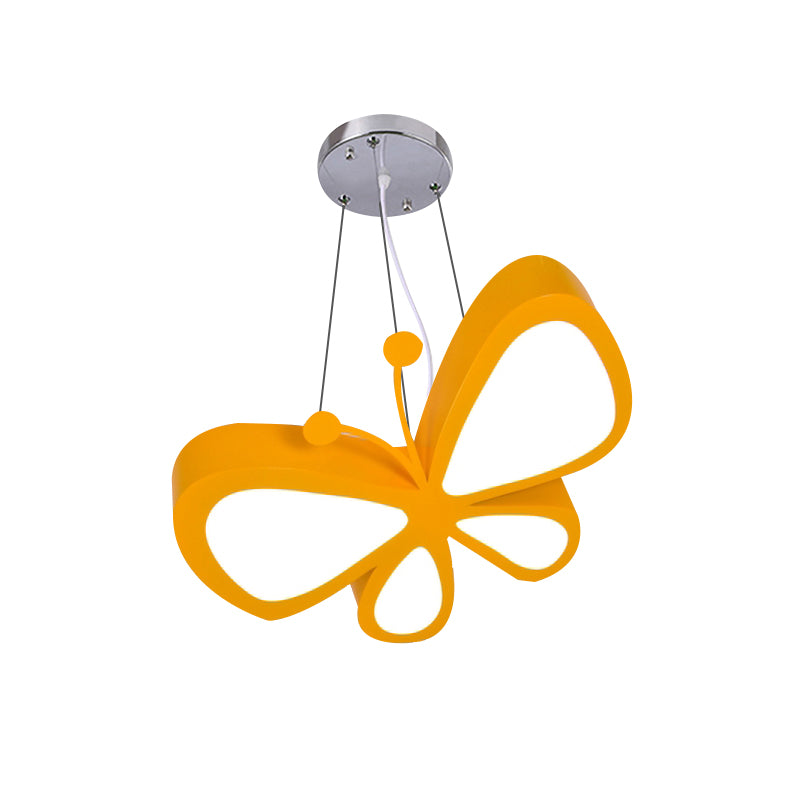 Butterfly Kids Bedroom Pendant Light - Acrylic Led Hanging Lamp