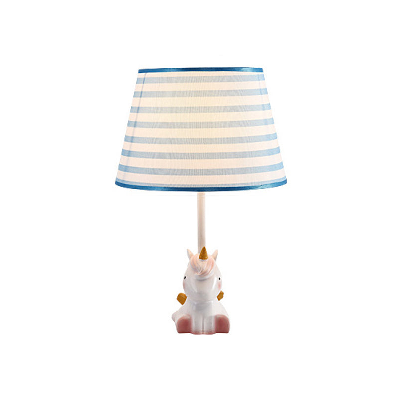 Nordic Empire Shade Table Lamp With Figurine Accent - Ideal For Bedroom Nightstands