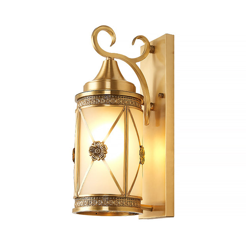 Traditional Gold Lantern Sconce For Hallway Wall Lighting