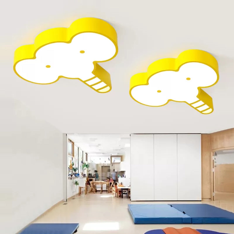 Yellow LED Acrylic Elephant Face Ceiling Light for Kitchen