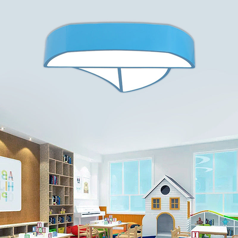 Cartoon Ship LED Ceiling Flush Mount Light for Nursing Room or Kitchen