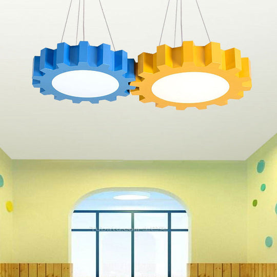 Colorful Led Pendant Light For Kindergarten Classroom Or Playroom Yellow / Warm 16