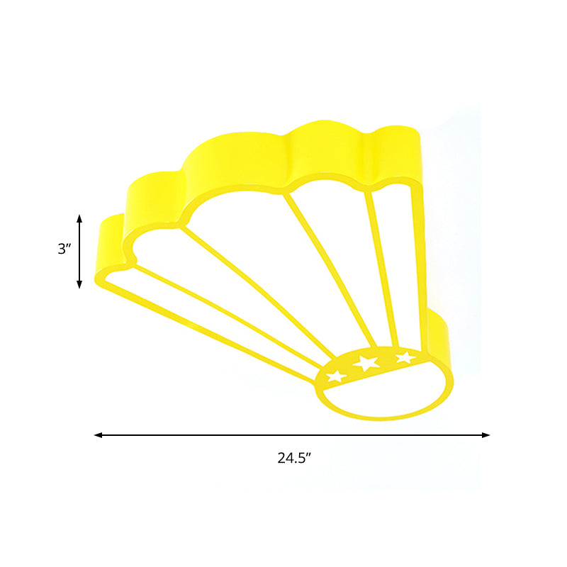 Cartoon Badminton Ceiling Light In Yellow - Perfect For Kindergarten