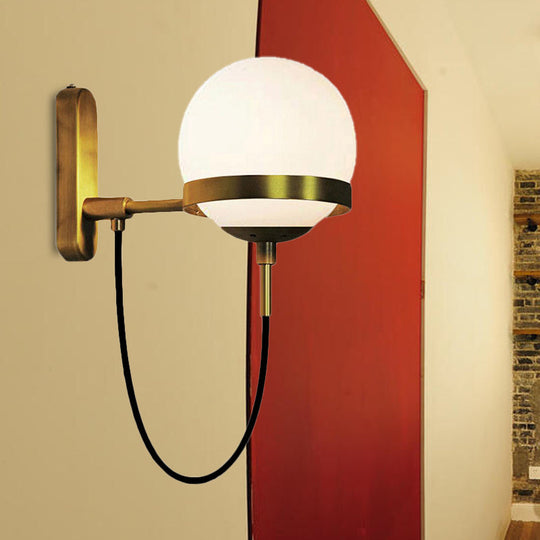 Modern Black/Gold Wall Sconce Light Fixture With Clear/Frosted Glass - Perfect For Living Rooms Gold