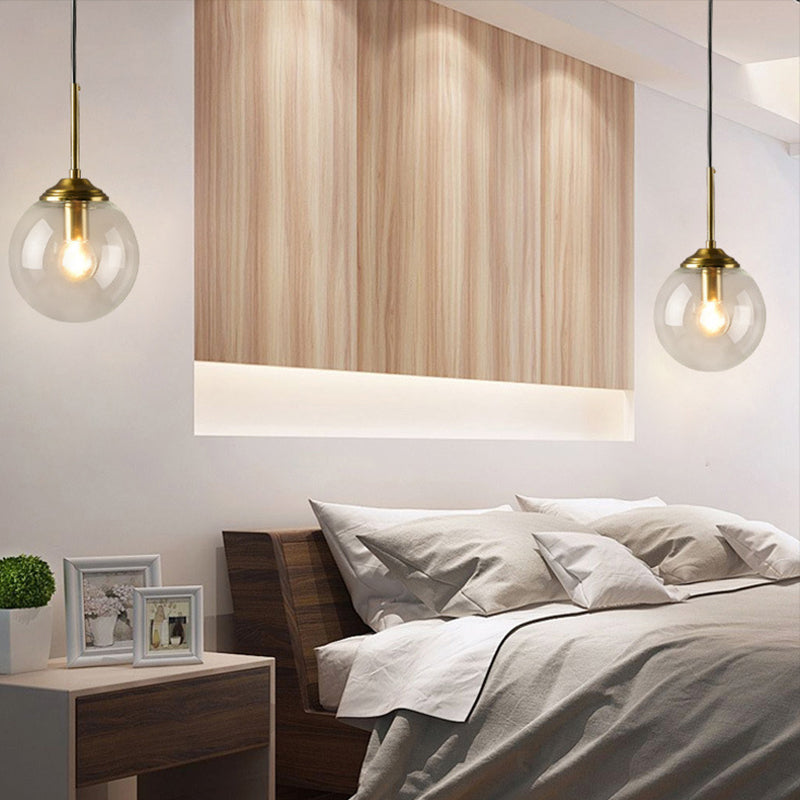 Modern 1-Head Globe Wall Light In Gold - Perfect For Bedrooms