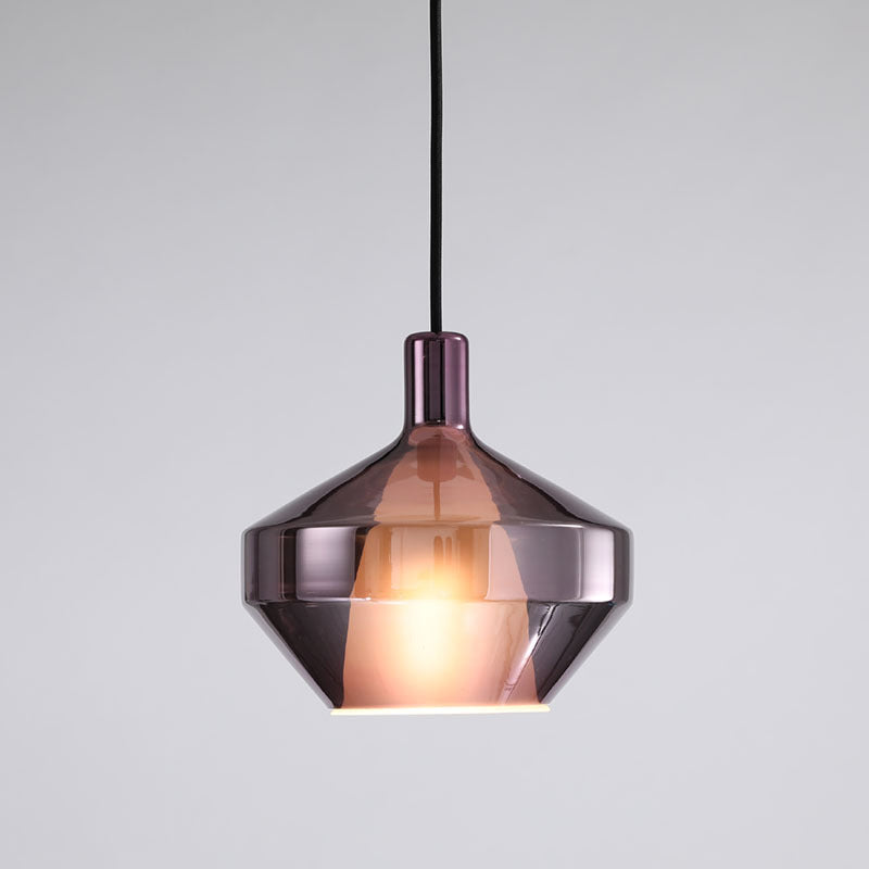 Modern Pendulum Light With Geometry Glass Shade: Perfect For Dining Room