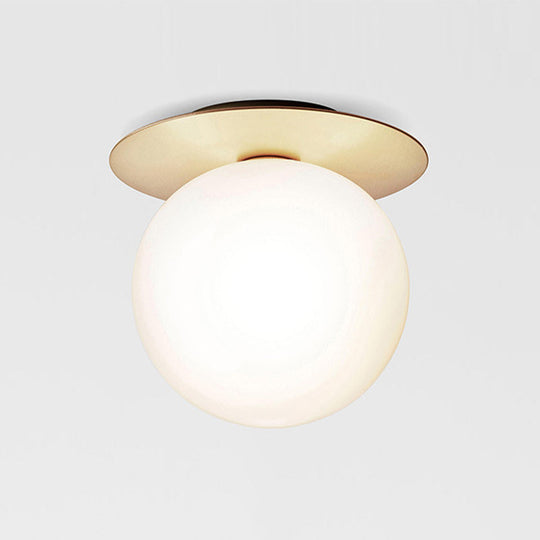 Contemporary Glass LED Flush Mount Ceiling Light - Stylish Lighting for Corridor