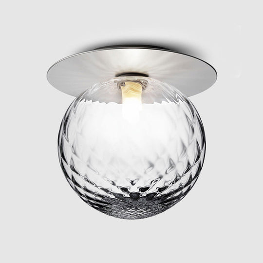 Contemporary Glass LED Flush Mount Ceiling Light - Stylish Lighting for Corridor