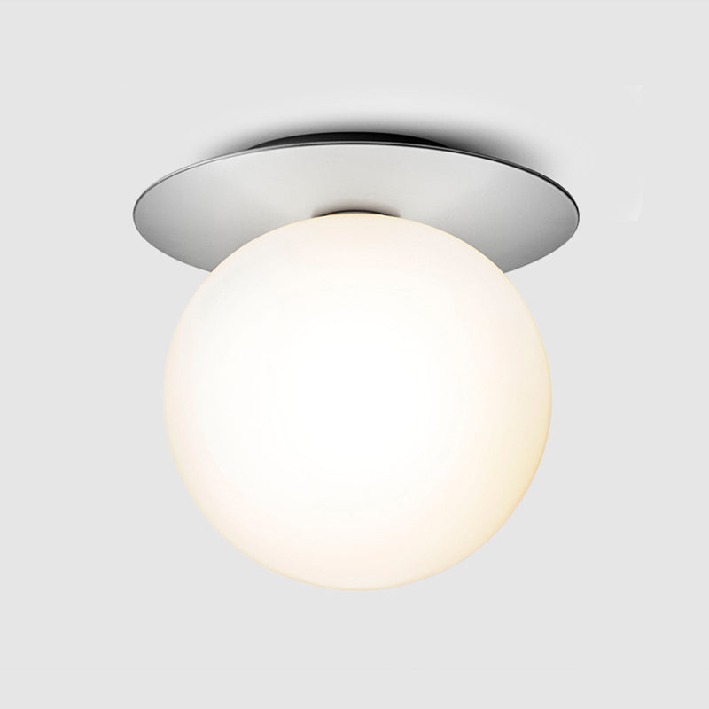 Contemporary Glass LED Flush Mount Ceiling Light - Stylish Lighting for Corridor