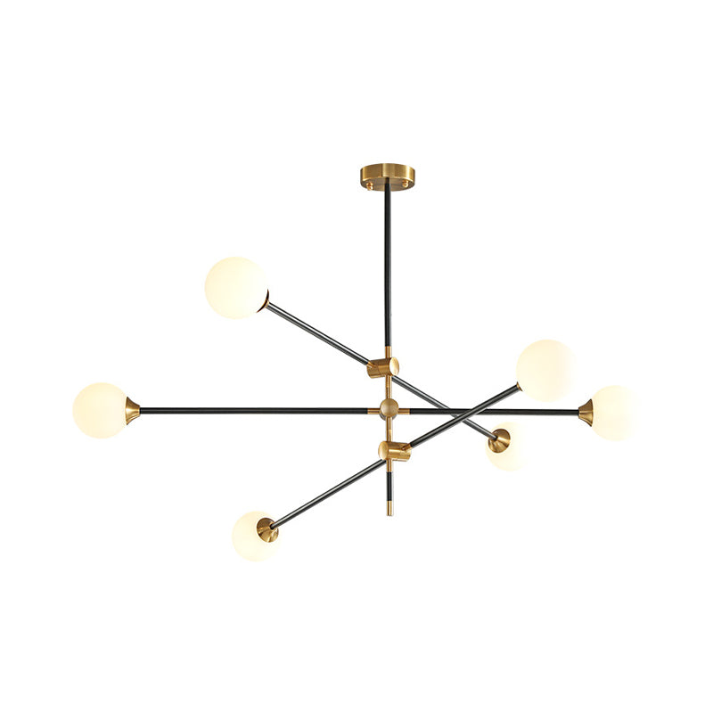 Modern Gold And Black Glass Pendant Chandelier - Molecular Design For Living Room Ceiling 6 /