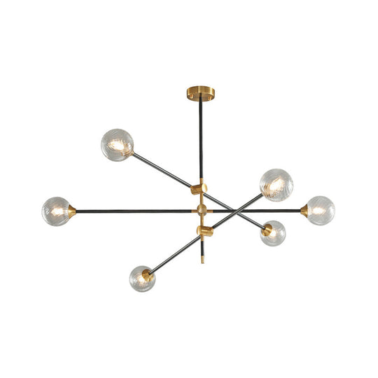 Modern Gold And Black Glass Pendant Chandelier - Molecular Design For Living Room Ceiling 6 /