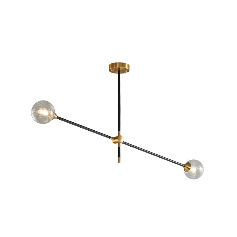 Modern Gold And Black Glass Pendant Chandelier - Molecular Design For Living Room Ceiling 2 /