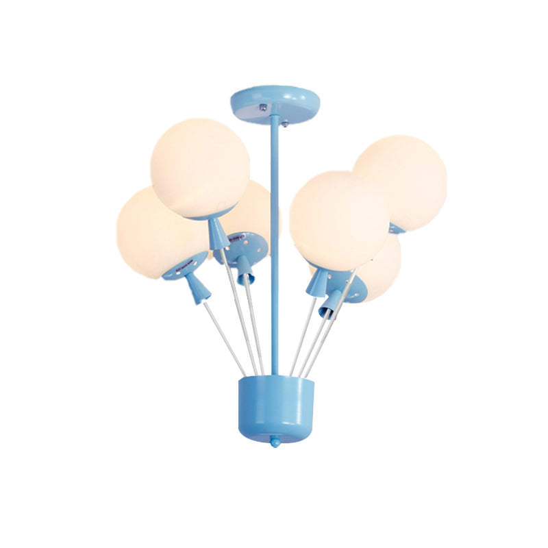 Macaron Baby Bedroom Pendant Light: Stylish Metal Balloon Suspension Fixture