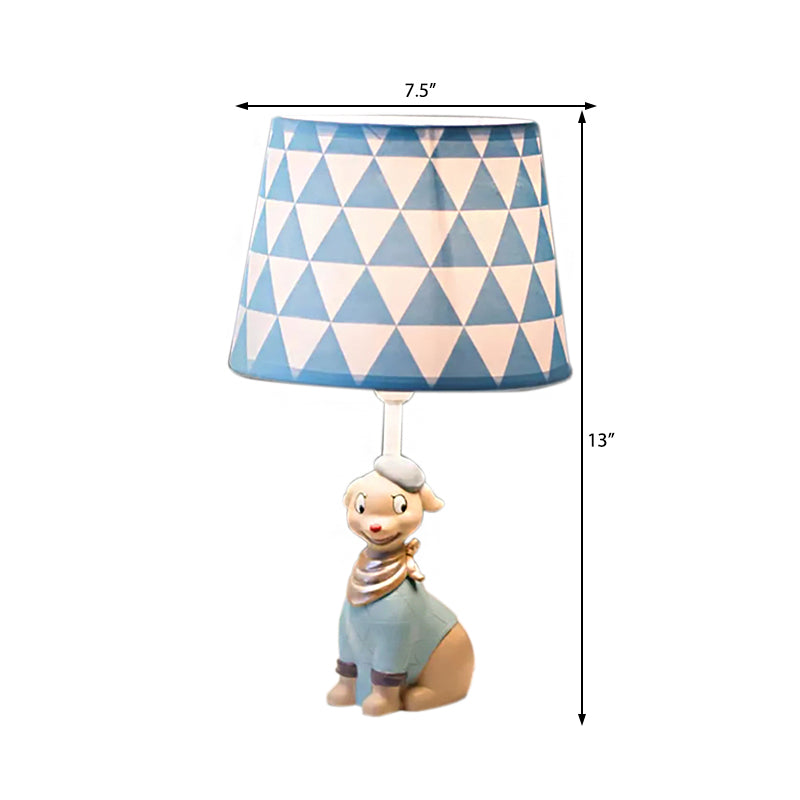 Blue Smiling Cartoon Doggy Reading Light - Child Bedside Desk Lamp