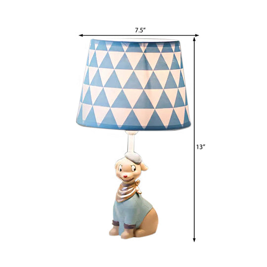 Blue Smiling Cartoon Doggy Reading Light - Child Bedside Desk Lamp