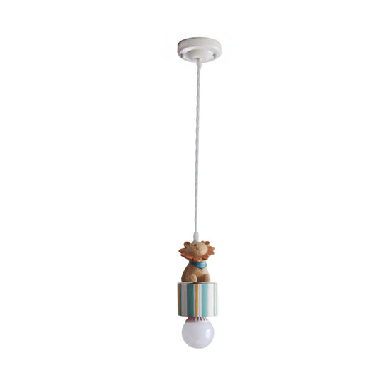 Contemporary Resin Animal Suspension Pendant Light For Dining Room Corridor And Kids