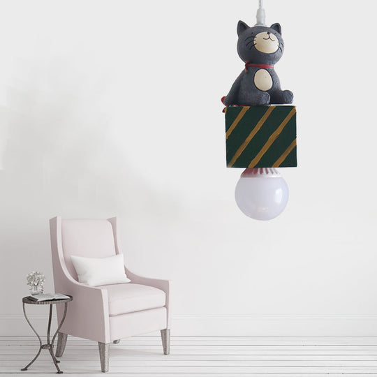 Contemporary Resin Animal Suspension Pendant Light For Dining Room Corridor And Kids