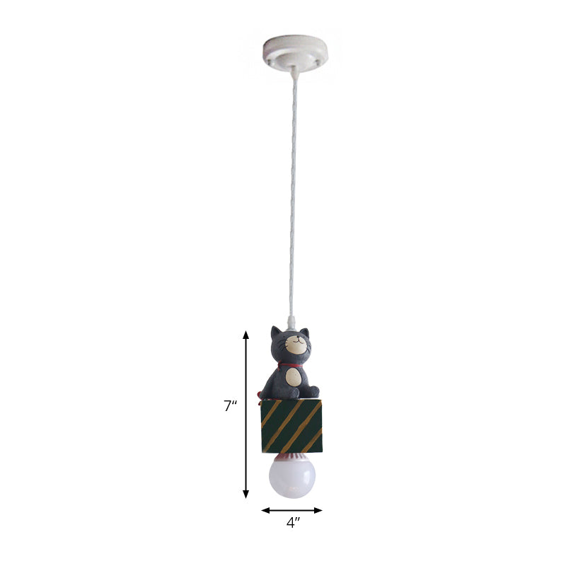 Contemporary Resin Animal Suspension Pendant Light For Dining Room Corridor And Kids