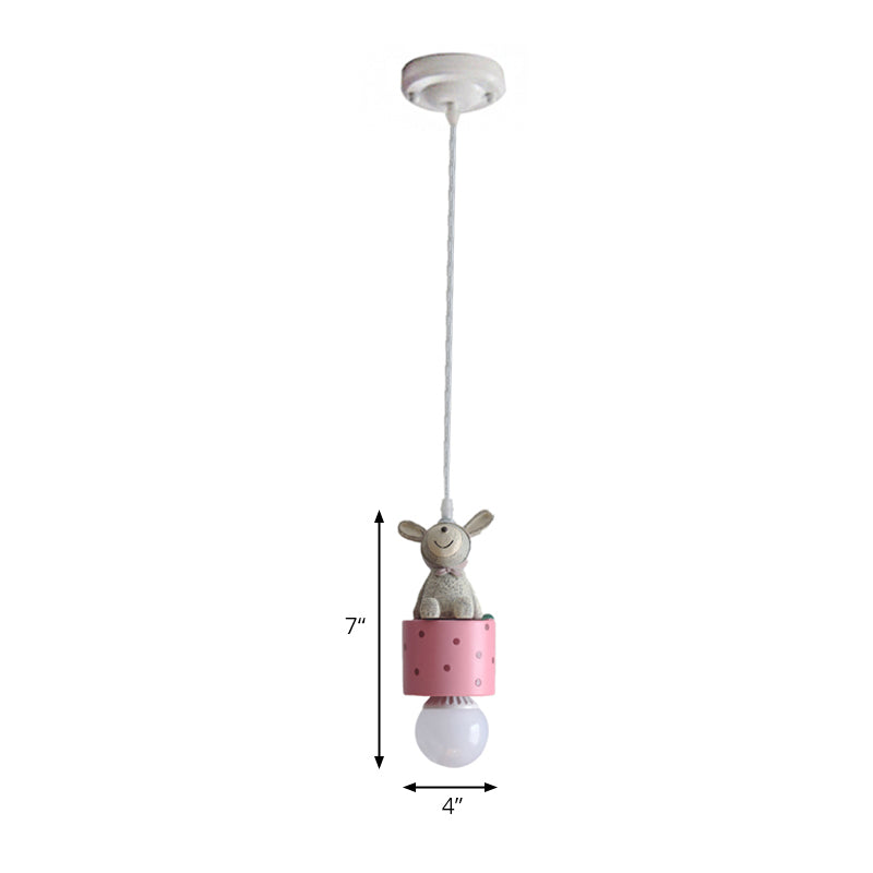 Contemporary Resin Animal Suspension Pendant Light For Dining Room Corridor And Kids