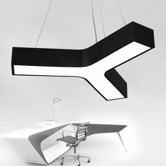 Y-Shape LED Pendant Lamp with Sleek Acrylic Shade - Minimalistic Lighting Fixture